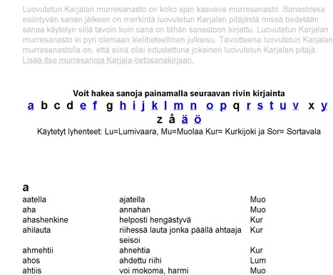 Luovutetun Karjalan murresanakirja | 1Uutiset - Lukemisen tähden | Scoop.it