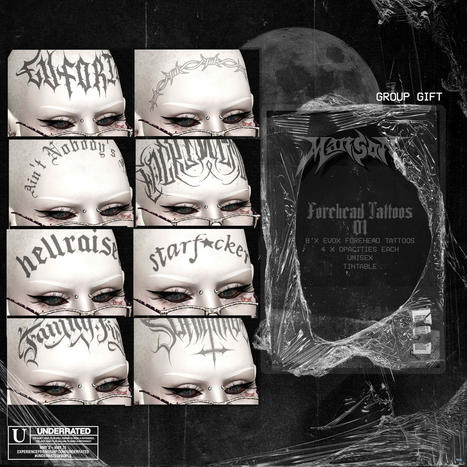 Forehead Tattoos For Lelutka EvoX May 2024 Group Gift by Manson | Teleport Hub - Second Life Freebies | Teleport Hub | Scoop.it