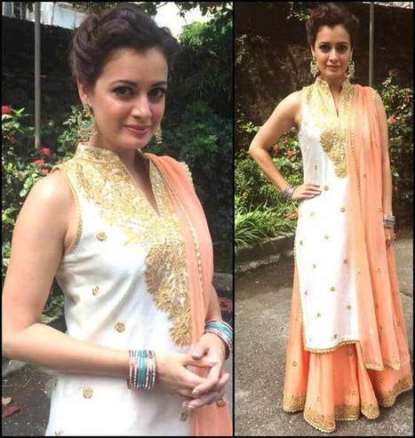 Spotted: Dia Mirza In A Tamanna Punjabi Kapoor Suit At India Consumer Jewellery Show | Celebrity Fashion Trends | Scoop.it