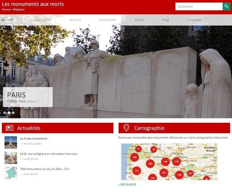 La base des monuments aux morts – France et Belgique | Université de Lille 3 | Autour du Centenaire 14-18 | Scoop.it