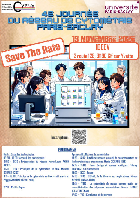 4e Journ&eacute;e du R&eacute;seau de Cytom&eacute;trie Paris-Saclay - Jeudi 19 novembre 2026 | Life Sciences Universit&eacute; Paris-Saclay | Scoop.it