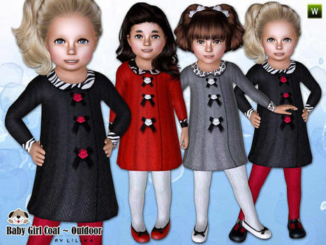 lillka's *FREE* Baby Girl Coat ~ Outdoor << TSR | Les Sims | Scoop.it