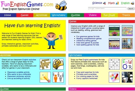 Fun English Games for Kids - Free Interactive Learning Activities Online | Digital Delights for Learners | Scoop.it