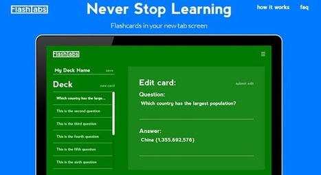 FlashTabs - Chrome extension for tabbed flashcards | Education 2.0 & 3.0 | Scoop.it
