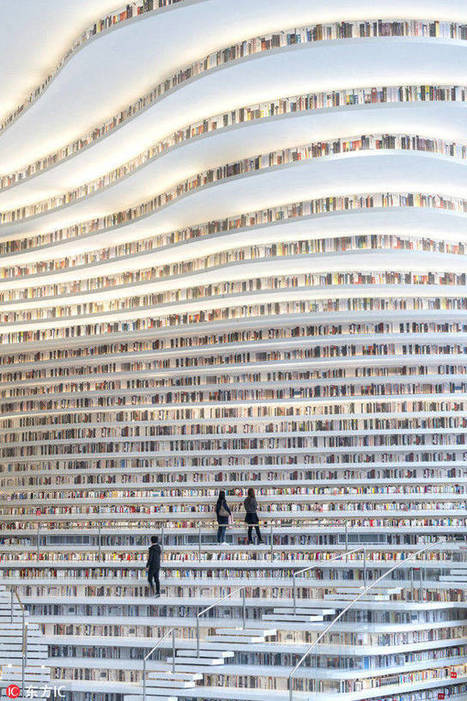 Futuristic Tianjin library's beautiful shelves are actually filled with fake books | Lir-e, e-crire & e-Books | Scoop.it