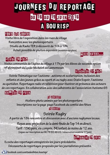 Programme des Journées du reportage à Bourisp du 16 au 19 juin 2016 | Vallées d'Aure & Louron - Pyrénées | Scoop.it