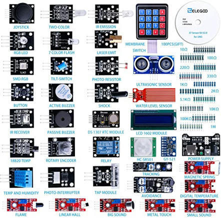 ELEGOO Actualizado 37-en-1 Kit de Módulos de Sensores con Tutorial Compatible con Arduino UNO R3 Mega 2560 Nano Raspberry  | tecno4 | Scoop.it