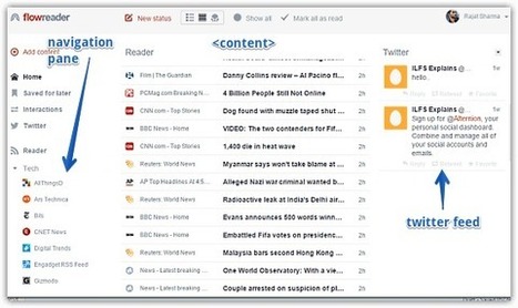 FlowReader: Free Online RSS Reader That Also Shows Twitter Feeds | Time to Learn | Scoop.it