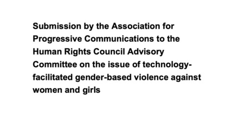 Submission by the to the Human Rights Council Advisory Committee on the issue of technology-facilitated gender-based violence against women and girls | Women and Gender Studies | Scoop.it