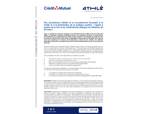 Appel &agrave; projets : Cr&eacute;dit Mutuel et FFA | Cr&eacute;dit Mutuel Alliance F&eacute;d&eacute;rale | 2 - Appel &agrave; projets - &agrave; contributions | Scoop.it