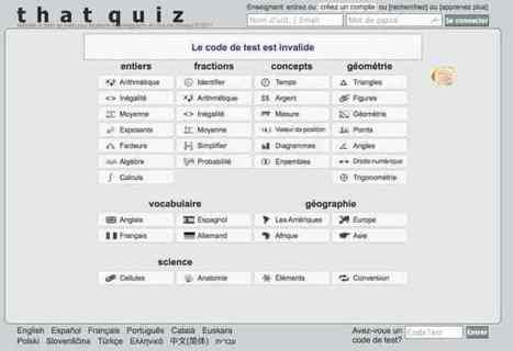 ThatQuiz. Activit&eacute;s, tests et quiz pour la classe &ndash; Les Outils Tice | UseNum - Education | Scoop.it