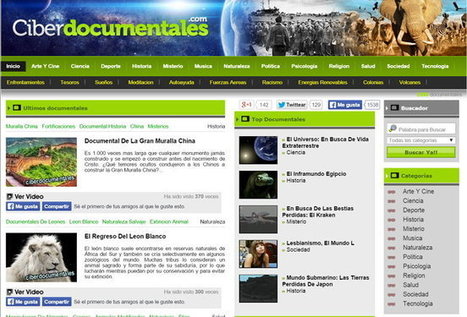 7 sitios para ver cientos de vídeos documentales en español y gratis | Educación, TIC y ecología | Scoop.it