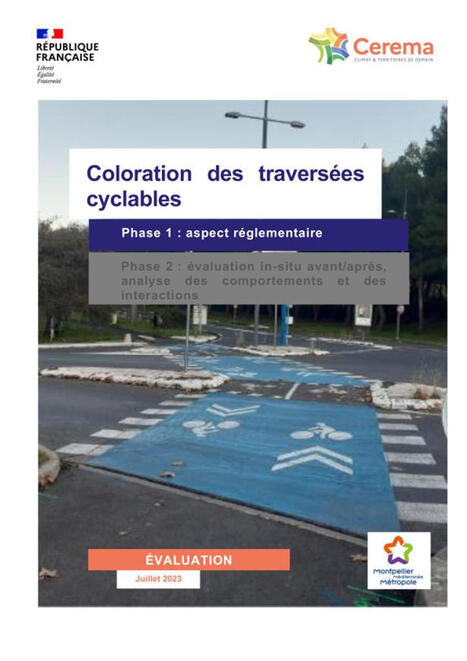 Coloration des travers&eacute;es cyclables. Phase 1 : aspect r&eacute;glementaire - Cerema | Veille s&eacute;curit&eacute; routi&egrave;re - infrastructure du Cerema | Scoop.it