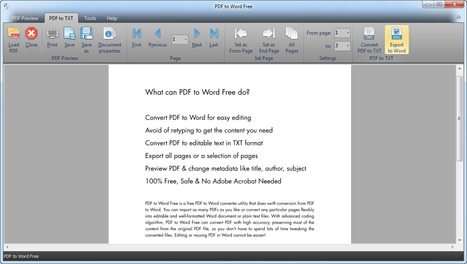Convertir les fichiers Pdf en Word pour Windows : PDF to Word Free | Time to Learn | Scoop.it