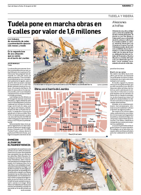 Tudela pone en marcha obras en 6 calles por valor de 1,6 millones | Ordenación del Territorio | Scoop.it