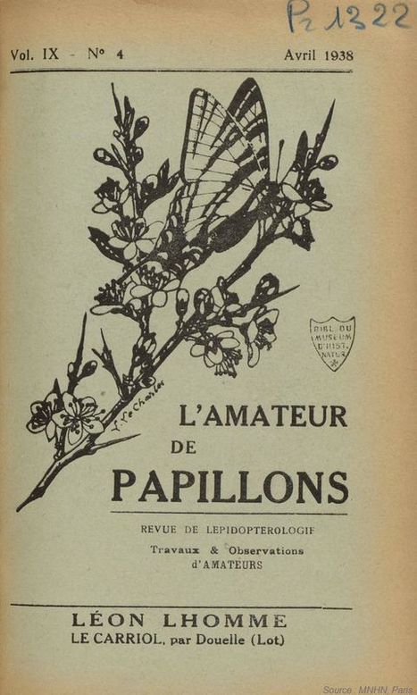 Lhomme, Léon : L'Amateur de papillons - Revue française de lépidoptérologie (1938) | Insect Archive | Scoop.it