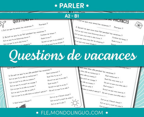 vacances | FLE C&Ocirc;T&Eacute; COURS | Scoop.it