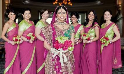 bridesmaid sarees for weddings