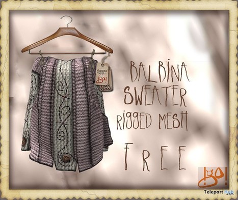 Balbina Sweater 1L Promo by !gO! | Teleport Hub - Second Life Freebies | Second Life Freebies | Scoop.it