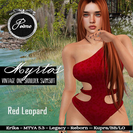 Myrtos Red Leopard Swimsuit Teleport Hub Group Gift by {Poeme} | Teleport Hub - Second Life Freebies | Second Life Freebies | Scoop.it