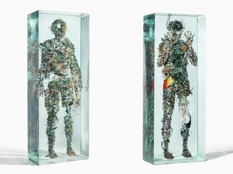 3D Collages Encased in Layers of Glass | Landart, art environnemental | Scoop.it