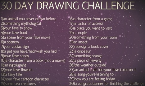 The 30 Day Drawing Challenge | Drawing References and Resources | Scoop.it