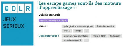 Les escape games sont-ils des moteurs d’apprentissage ? - Educavox, Ecole, pédagogie, enseignement, formation | ASTUTICE EN FLE | Scoop.it