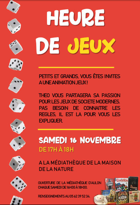 Jeux de société à Aulon le 16 novembre | Vallées d'Aure & Louron - Pyrénées | Scoop.it