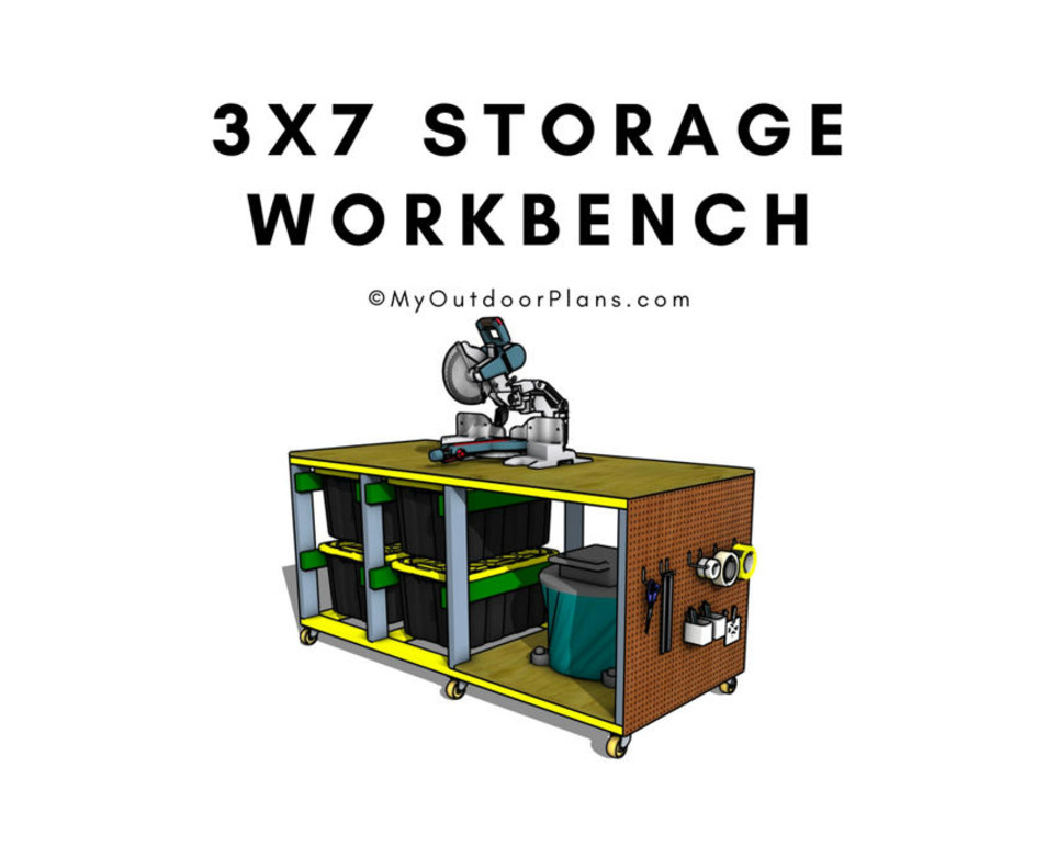 3x7 Storage Workbench Plans | Garden Plans | Scoop.it