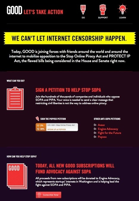 Cool and creative Anti-SOPA blackout messages. | SocialMedia_me | Scoop.it