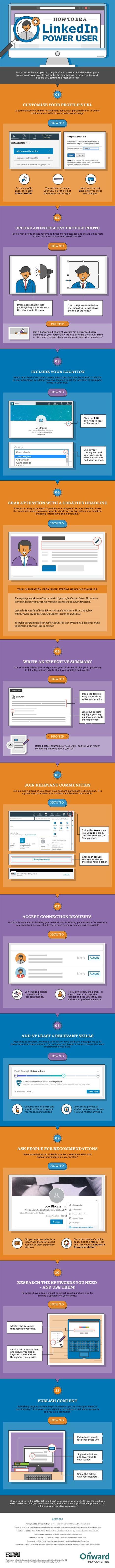 11 Tips for How to Be a LinkedIn Power User #Infographic | Digital News & Innovation | Scoop.it