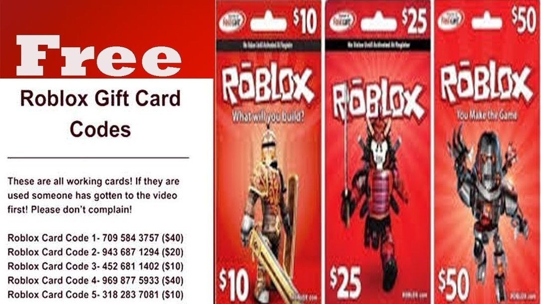 How To Get Roblox Gift Card Codes Free 2018 And - 