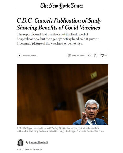 We covered this back in April when news broke that the report was being "delayed." It's now been officially canceled. A completed CDC report showing the COVID vaccine reduced ER visits by about 50... | H&eacute;sitations Vaccinales: Observatoire HESIVAXs | Scoop.it