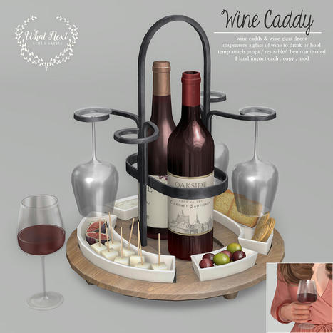 Wine Caddy for Fifty Linden Friday! #Secondlife | Second Life Freebies and bargains | Scoop.it