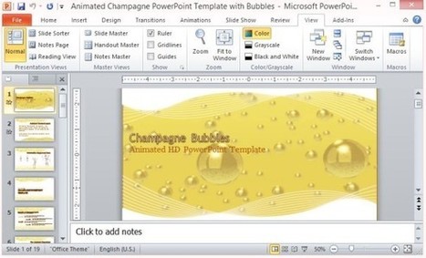 Animated Champagne PowerPoint Template With Bubbles | PowerPoint Presentation | PowerPoint Tips & Presentation Design | Scoop.it