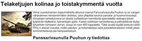 Panssarivaunulla Puuhun ry | 1Uutiset - Lukemisen tähden | Scoop.it