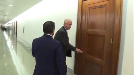 Ron Johnson Tries To Flee Through Locked Door To Avoid Reporter - CrooksAndLiars.com | Backstabber Watch | Scoop.it