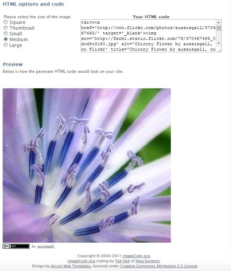 ImageCodr : HTML code for Flickr images | Time to Learn | Scoop.it