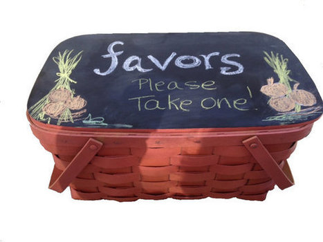 Halloween basket chalkboard lid wedding candy par ilPiccoloGiardino | Backyard Barbecues, Cookouts, tailgating ideas | Scoop.it
