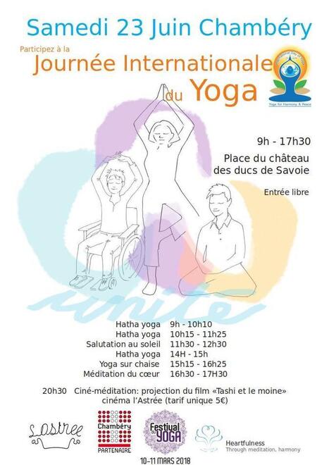 Chambéry : "Le 23/06/18, Place du Château des Ducs « Journée Internationale du Yoga » | Ce monde à inventer ! | Scoop.it