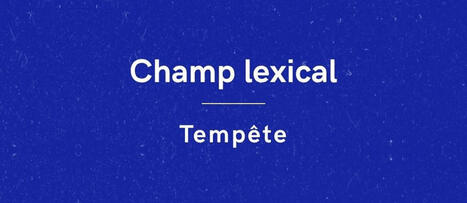 Vocabulaire et mots-clés du champ lexical de la tempête | DictiHOnnaires! | Scoop.it