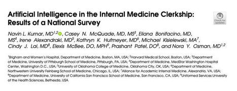Across 114 US internal medicine clerkship programs, not one included structured AI teaching, even as students were already turning to ChatGPT more often than their own professors. 1️⃣ A national&hellip; ... | Notebook or My Personal Learning Network | Scoop.it