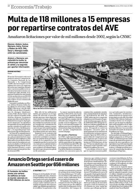 Multa de 118 millones a 15 empresas por repartirse contratos del AVE | Movilidad, logística, transporte | Scoop.it