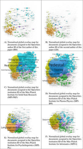 The use of OpenAlex to produce meaningful bibliometric global overlay maps of science on the individual, institutional, and national levels | PLOS One | Notebook or My Personal Learning Network | Scoop.it