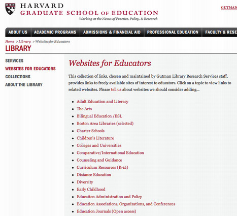 Websites for Educators - Graduate School of Education | Digital Delights | Scoop.it