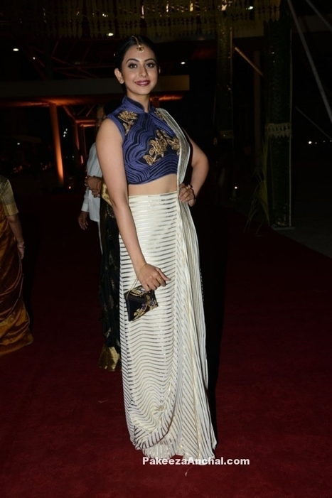 Rakul Preet Singh in Reeti Arneja's White Saree n Embroidered Blouse | Indian Fashion Updates | Scoop.it