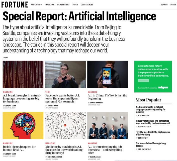 Special Report on Artificial Intelligence by @Fortune should on your weekend #mustRead #AI | WHY IT MATTERS: Digital Transformation | Scoop.it