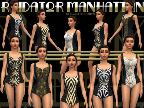 Radiator Manhattan Swimsuit Collection << scarletphoenix91 (TSR) | Les Sims | Scoop.it