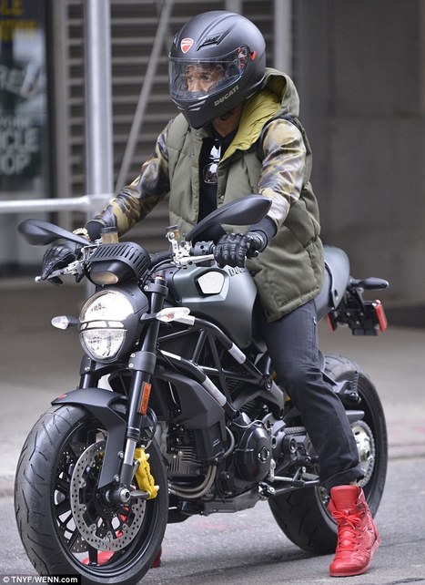Usher cruises through New York on Ducati Monster... days after arrest is made in step-son's homicide | Ductalk: What's Up In The World Of Ducati | Scoop.it
