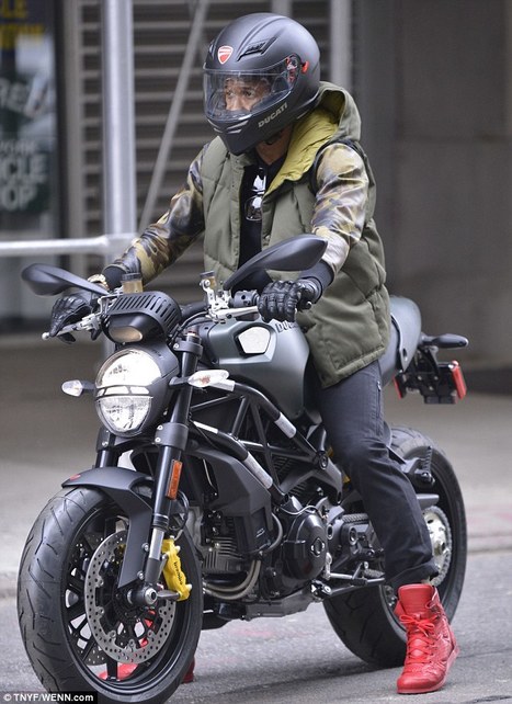 Girl in the shop spider's web ducati monster